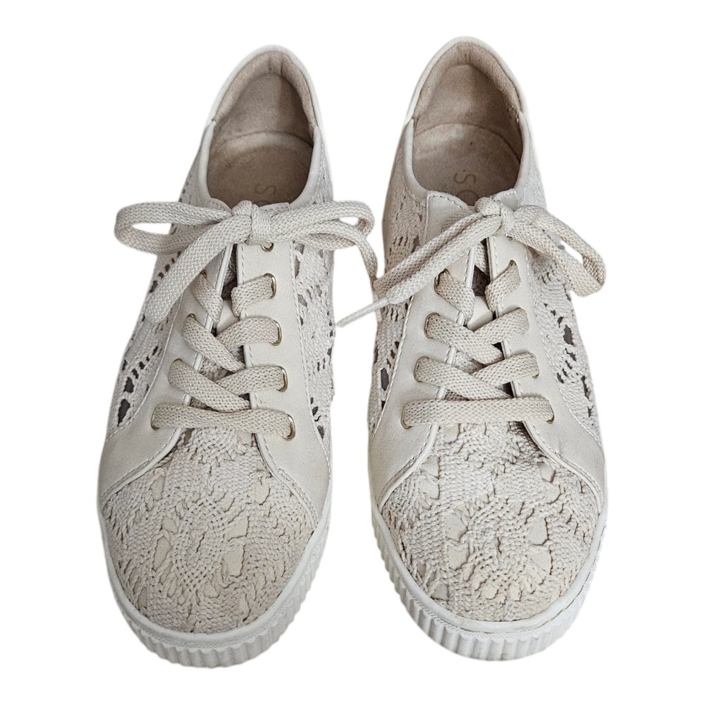 SOUL Naturalizer Topaz Sneakers Women's Size 8 Platform Crochet